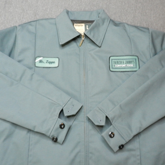 VINTAGE Wear Gaurd Jacket Size Large Sage Green Zappa Patch Mechanics Eisenhower - Picture 13 of 13
